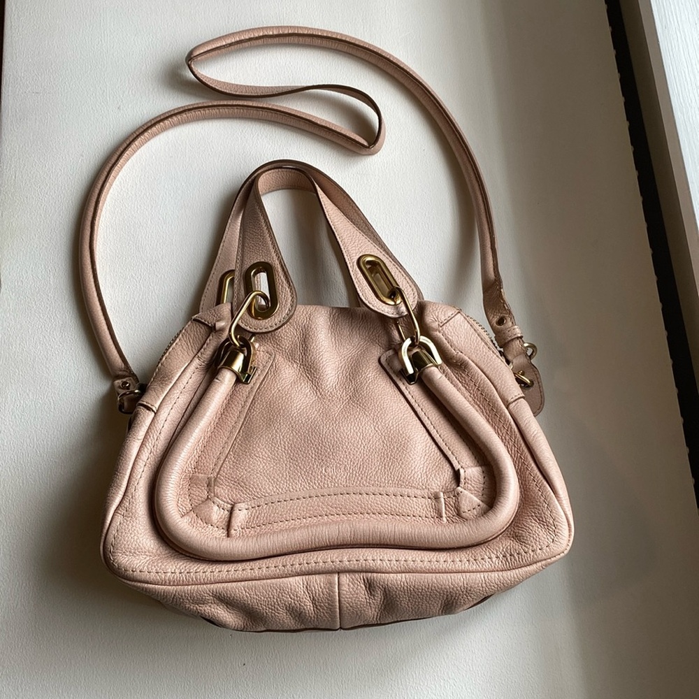 Authentic Chloé Paraty Handbag. Small. Nude colour. Excellent & clean condition.